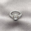 Rhodium Gold Filled Wedding Ring, Cluster Design, with White Cubic Zirconia, Polished, Rhodium Finish, 01.283.0054.5 (One size fits all)