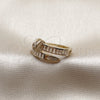 Oro Laminado Multi Stone Ring, Gold Filled Style Nail and Baguette Design, with White Cubic Zirconia and White Micro Pave, Polished, Golden Finish, 01.283.0076 (One size fits all)