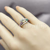 Rhodium Gold Filled Multi Stone Ring, Nail and Baguette Design, with Multicolor Cubic Zirconia and White Micro Pave, Polished, Rhodium Finish, 01.424.0022.1 (One size fits all)
