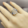 Rhodium Gold Filled Multi Stone Ring, Arrow Design, with Multicolor and White Cubic Zirconia, Polished, Rhodium Finish, 01.424.0023.1 (One size fits all)