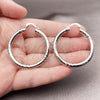 Rhodium Gold Filled Medium Hoop, Hollow Design, Polished, Rhodium Finish, 02.170.0262.2.40