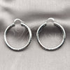Rhodium Gold Filled Medium Hoop, Hollow Design, Polished, Rhodium Finish, 02.170.0262.2.40