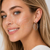Rhodium Gold Filled Medium Hoop, Diamond Cutting Finish, Rhodium Finish, 02.170.0296.2.40