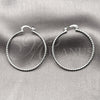 Rhodium Gold Filled Medium Hoop, Diamond Cutting Finish, Rhodium Finish, 02.170.0296.2.40