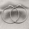 Rhodium Gold Filled Medium Hoop, Diamond Cutting Finish, Rhodium Finish, 02.170.0296.2.60