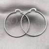 Rhodium Gold Filled Medium Hoop, Diamond Cutting Finish, Rhodium Finish, 02.170.0296.2.50