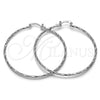Rhodium Gold Filled Extra Large Hoop, Diamond Cutting Finish, Rhodium Finish, 02.170.0523.2.60