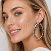 Rhodium Gold Filled Extra Large Hoop, Twist and Hollow Design, Polished, Rhodium Finish, 02.170.0475.2.80