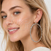 Rhodium Gold Filled Extra Large Hoop, Twist Design, Polished, Rhodium Finish, 02.170.0606.80