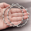 Rhodium Gold Filled Extra Large Hoop, Twist Design, Polished, Rhodium Finish, 02.170.0606.80