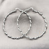 Rhodium Gold Filled Extra Large Hoop, Twist Design, Polished, Rhodium Finish, 02.170.0606.80