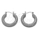 Rhodium Gold Filled Medium Hoop, with White Cubic Zirconia, Polished, Rhodium Finish, 02.436.0063.25
