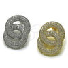 Rhodium Gold Filled Stud Earring, with White Cubic Zirconia, Polished, Rhodium Finish, 02.436.0065
