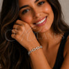 Rhodium Gold Filled Tennis Bracelet, with White Cubic Zirconia, Polished, Rhodium Finish, 03.130.0048.07 (Thickness, 7 Inches Length)
