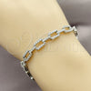 Rhodium Gold Filled Tennis Bracelet, with White Cubic Zirconia, Polished, Rhodium Finish, 03.130.0048.07 (Thickness, 7 Inches Length)
