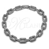 Rhodium Gold Filled Tennis Bracelet, with White Cubic Zirconia, Polished, Rhodium Finish, 03.130.0048.07 (Thickness, 7 Inches Length)