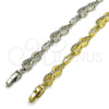 Oro Laminado Tennis Bracelet, Gold Filled Style Infinite Design, with White Cubic Zirconia, Polished, Golden Finish, 03.130.0050.07 (Thickness, 8 Inches Length)