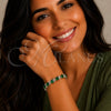 Rhodium Gold Filled Tennis Bracelet, with Green and White Cubic Zirconia, Polished, Rhodium Finish, 03.130.0032.5.07 (08 MM Thickness, 7 Inches Length)