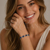 Rhodium Gold Filled Tennis Bracelet, with Sapphire Blue and White Cubic Zirconia, Polished, Rhodium Finish, 03.130.0032.6.07 (08 MM Thickness, 7 Inches Length)
