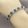 Rhodium Gold Filled Tennis Bracelet, with Sapphire Blue and White Cubic Zirconia, Polished, Rhodium Finish, 03.130.0032.6.07 (08 MM Thickness, 7 Inches Length)