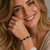 Rhodium Gold Filled Tennis Bracelet, with Black Cubic Zirconia, Polished, Rhodium Finish, 03.130.0051.1.07 (Thickness, 7 Inches Length)