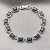 Rhodium Gold Filled Tennis Bracelet, with Black Cubic Zirconia, Polished, Rhodium Finish, 03.130.0051.1.07 (Thickness, 7 Inches Length)