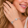 Rhodium Gold Filled Tennis Bracelet, Butterfly Design, with White Cubic Zirconia, Polished, Rhodium Finish, 03.266.0074.1.07 (Thickness, 7 Inches Length)