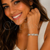 Rhodium Gold Filled Tennis Bracelet, Hugs and Kisses and Heart Design, with White Cubic Zirconia, Polished, Rhodium Finish, 03.283.0265.1.07 (Thickness, 8 Inches Length)