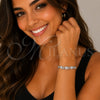Rhodium Gold Filled Tennis Bracelet, Hugs and Kisses and Heart Design, with White Cubic Zirconia and White Micro Pave, Polished, Rhodium Finish, 03.266.0058.2.07 (Thickness, 8 Inches Length)