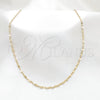 Stainless Steel Basic Necklace, Polished, Golden Finish, 04.116.0098.18 (01 MM Thickness, 18 Inches Length)