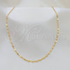 Stainless Steel Basic Necklace, Polished, Golden Finish, 04.116.0098.18 (01 MM Thickness, 18 Inches Length)