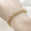 Oro Laminado Tennis Bracelet, Gold Filled Style with White Micro Pave, Polished, Golden Finish, 03.283.0600.07 (Thickness, 8 Inches Length)
