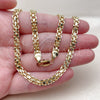 Oro Laminado Basic Necklace, Gold Filled Style Bismark Design, Polished, Golden Finish, 03.213.0354.1.22 (05 MM Thickness, 22 Inches Length)