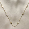 Oro Laminado Basic Necklace, Gold Filled Style Rolo Design, Polished, Golden Finish, 04.213.0281.16 (Thickness, 16 Inches Length)