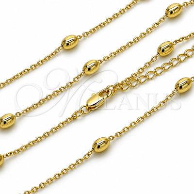 Oro Laminado Basic Necklace, Gold Filled Style Rolo Design, Polished, Golden Finish, 04.213.0281.16 (Thickness, 16 Inches Length)