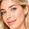 Rhodium Gold Filled Huggie Hoop, with White Micro Pave, Polished, Rhodium Finish, 02.438.0010.20