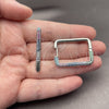 Rhodium Gold Filled Huggie Hoop, with Multicolor Micro Pave, Polished, Rhodium Finish, 02.438.0015.25