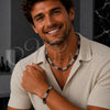 Stainless Steel Necklace and Bracelet, Polished, Two Tone, 06.116.0049.2.22