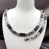 Stainless Steel Necklace and Bracelet, Polished, Two Tone, 06.116.0049.2.22