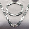 Stainless Steel Necklace and Bracelet, Polished, Two Tone, 06.116.0049.2.22