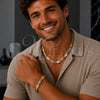 Stainless Steel Necklace and Bracelet, Cross Design, Polished, Two Tone, 06.116.0006.2.22