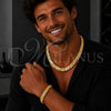 Stainless Steel Necklace and Bracelet, Greek Key Design, Polished, Golden Finish, 06.116.0218.1.22