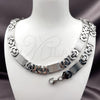 Stainless Steel Necklace and Bracelet, Polished, Steel Finish, 06.363.0031.1.22
