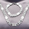 Stainless Steel Necklace and Bracelet, Polished, Steel Finish, 06.363.0031.1.22