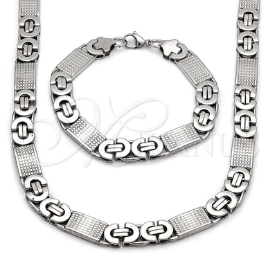 Stainless Steel Necklace and Bracelet, Polished, Steel Finish, 06.363.0031.1.22 for wholesale, main product view
