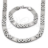 Stainless Steel Necklace and Bracelet, Polished, Steel Finish, 06.363.0031.1.22