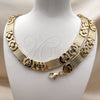 Stainless Steel Necklace and Bracelet, Polished, Golden Finish, 06.363.0031.2.22