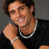 Stainless Steel Necklace and Bracelet, Cross Design, Polished, Steel Finish, 06.116.0221.22