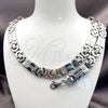 Stainless Steel Necklace and Bracelet, Cross Design, Polished, Steel Finish, 06.116.0221.22