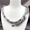 Stainless Steel Necklace and Bracelet, Polished, Steel Finish, 06.116.0224.22